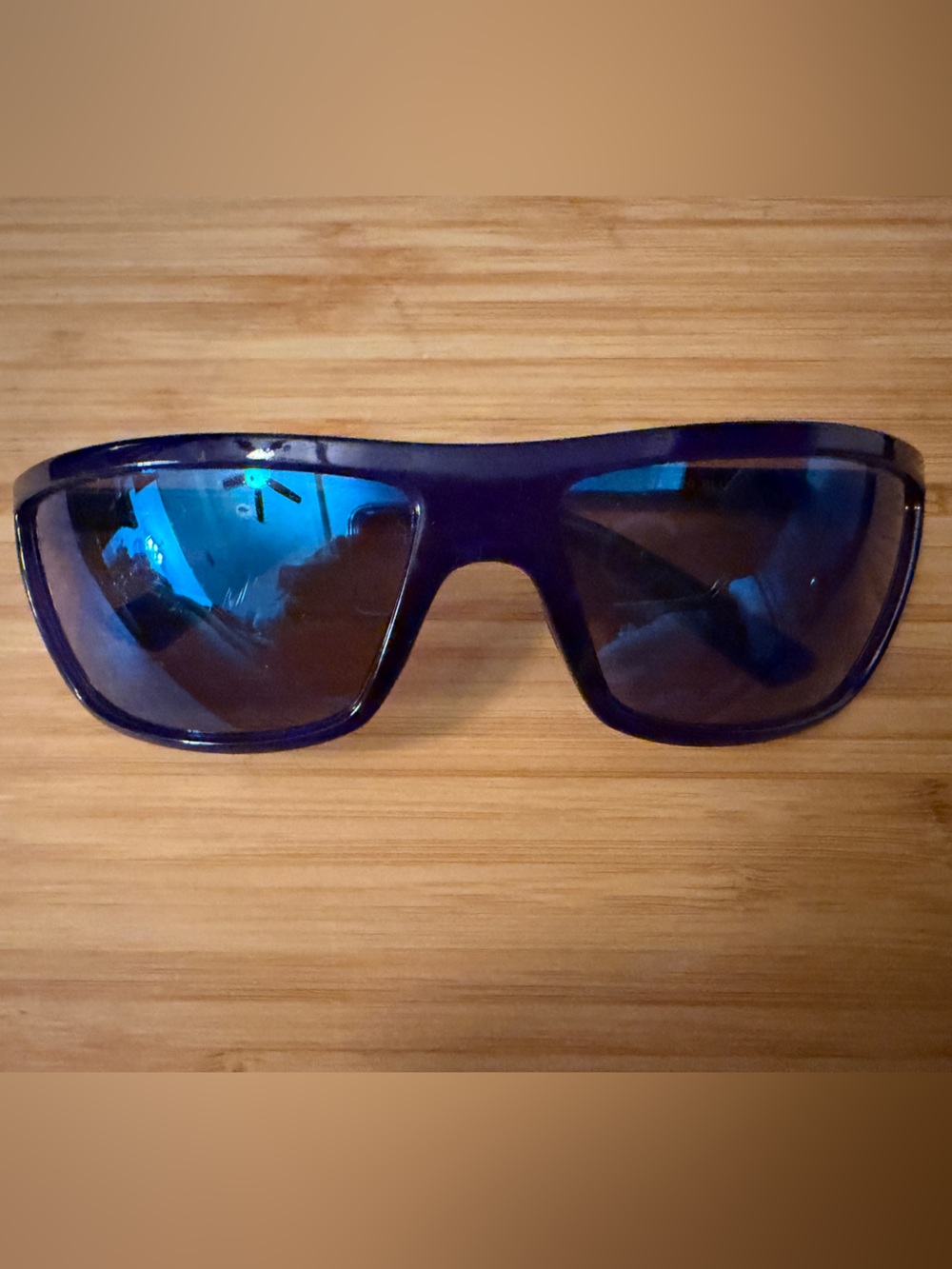 Panama Jack Oversized Blue Mirror Sunglasses